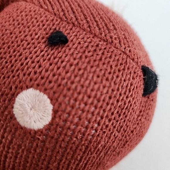 West Elm Knit Lion Plush Stuffed Animal Soft Crib Toy Brown Sewn Eyes 16" Floppy - Picture 11 of 13